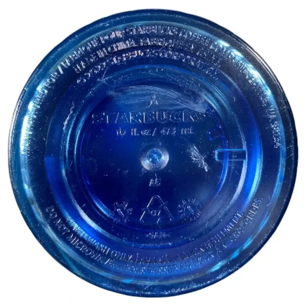 STARBUCKS Holiday 2023 Iridescent Icicle Ribbon Swirl Blue Sip Tumbler 16oz